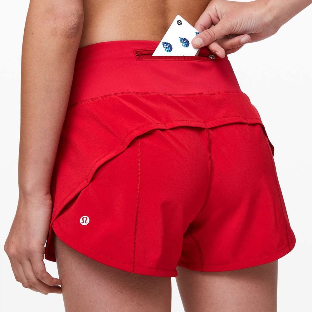 SOLD❌ DO NOT BUY Lululemon Speed Up Short Long *4" Updated Fit
Flamenco Red size